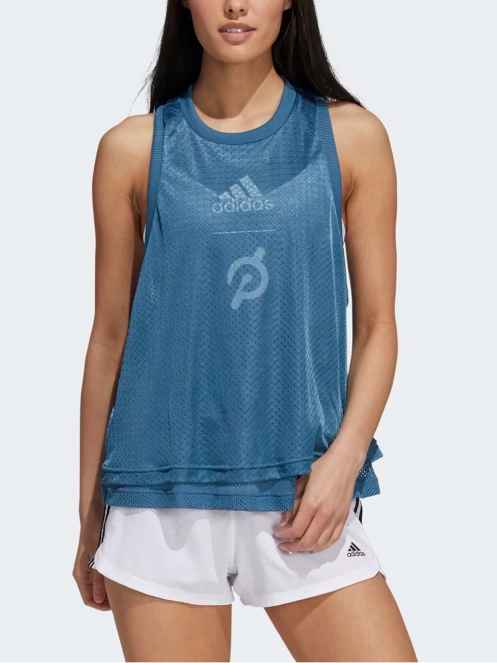 Adidas x Peloton Tank Top in Teal Blue